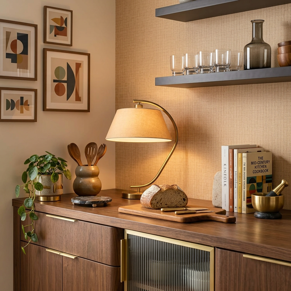 The Walnut Buffet — Styling project in Braselton, GA by House of Noble Design